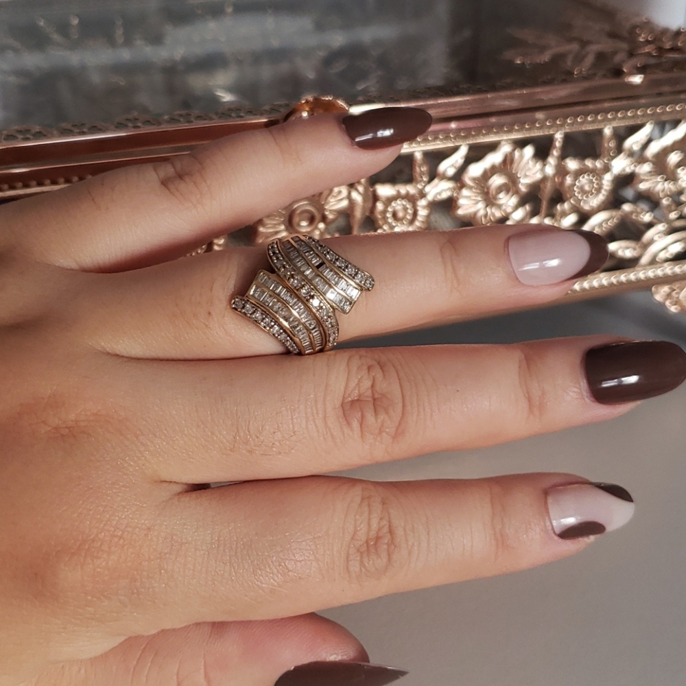 💎 1 CT diamond fan ring